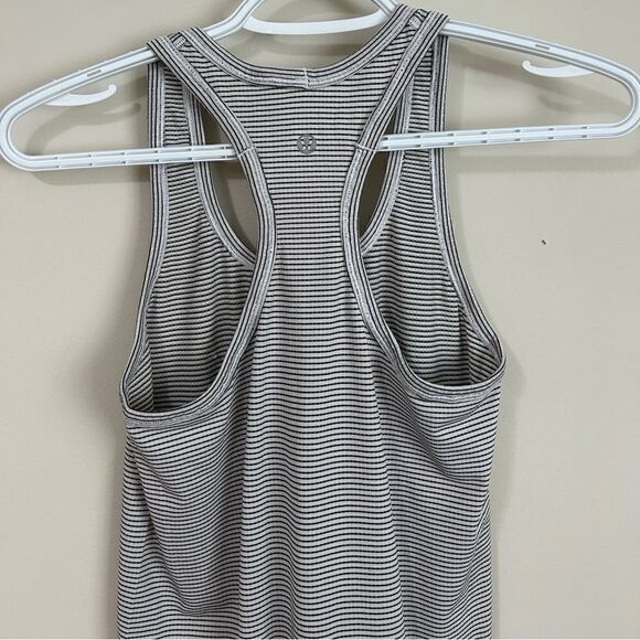 Lululemon Striped Black and White Racerback - Picture 4 of 4